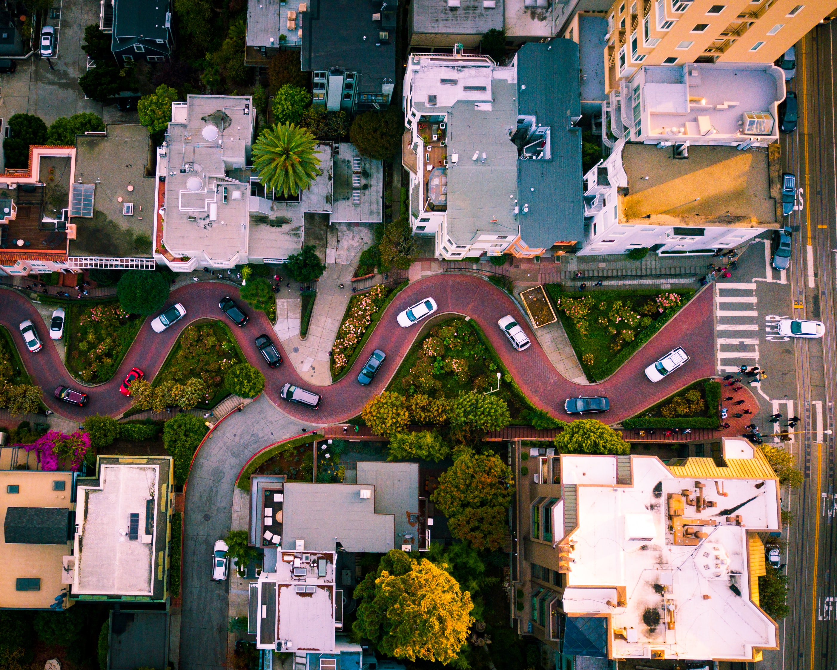 Winding street in San Francisco